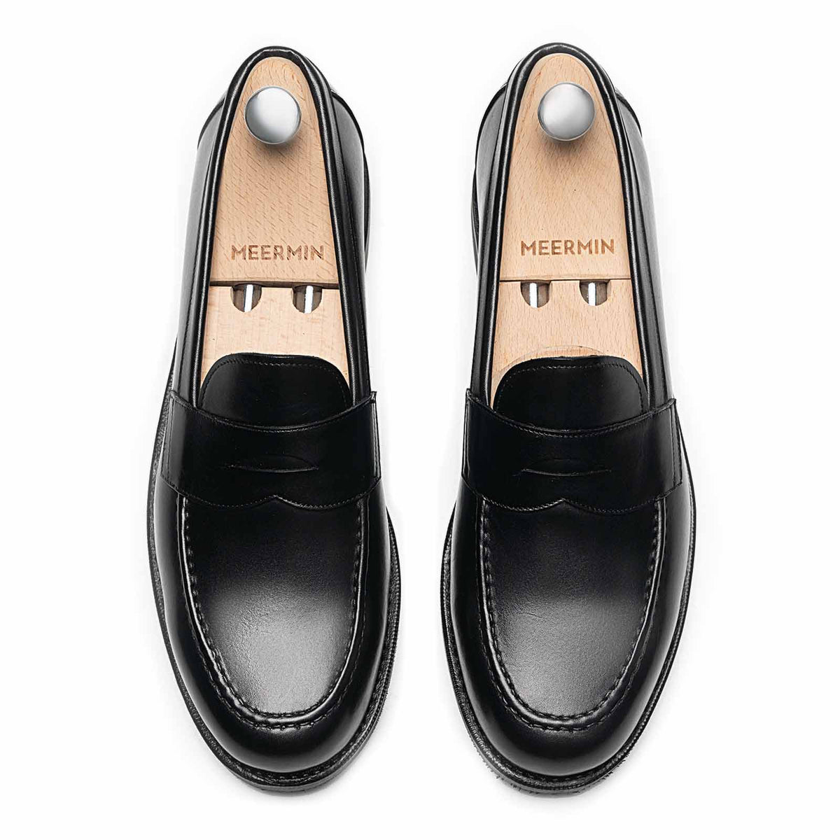 514040 - Black Calf Penny Loafer - E