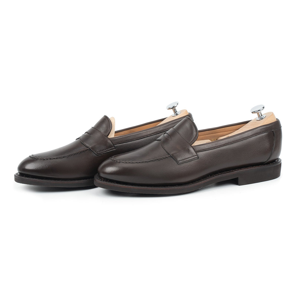 514045 - Brown Silkcalf Penny Loafer - E