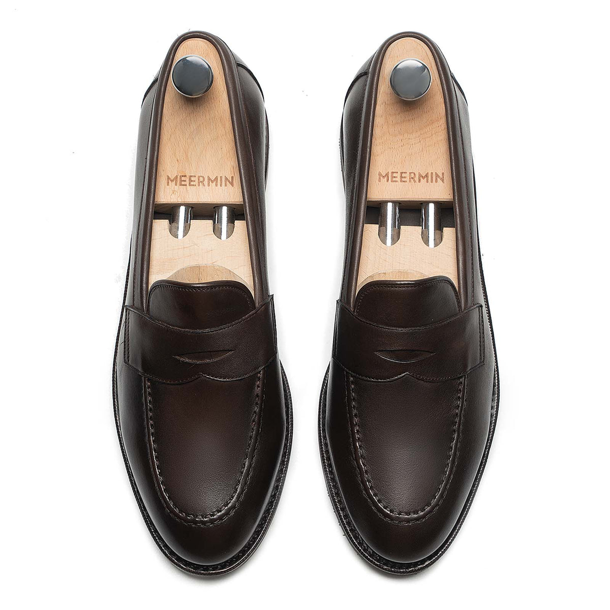 514045 - Brown Silkcalf Penny Loafer - E