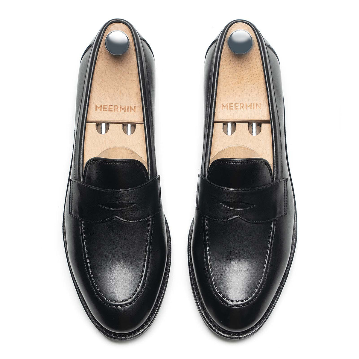 514045 - Black Silkcalf Penny Loafer - E