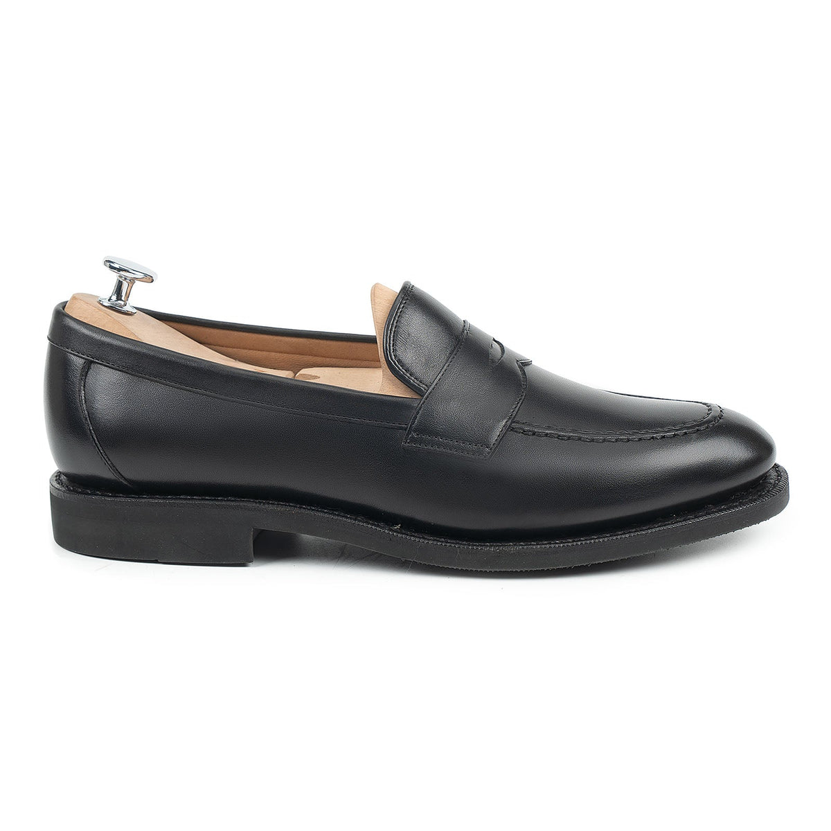 514045 - Black Silkcalf Penny Loafer - E