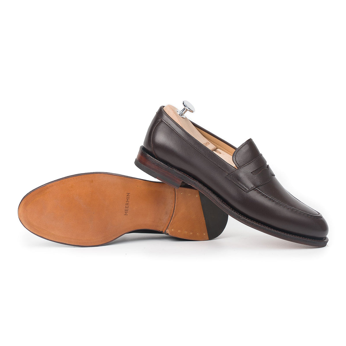 514084 - Expresso Antique Calf Penny Loafer - E