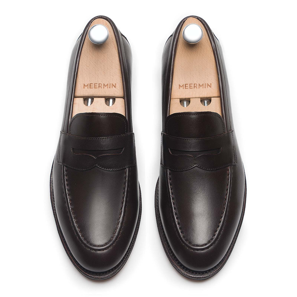 514084 - Expresso Antique Calf Penny Loafer - E