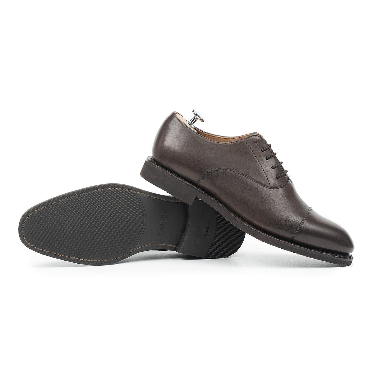 514150 - Brown Silkcalf Cap Toe Oxford - E