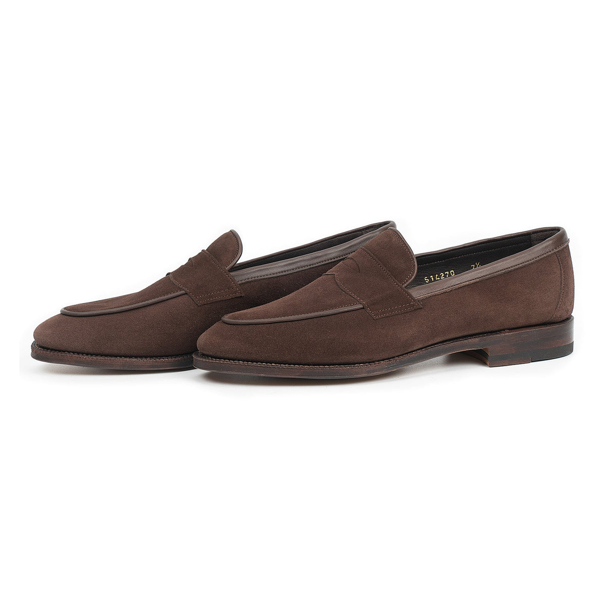 514270 - Brown Suede Penny Loafer - E
