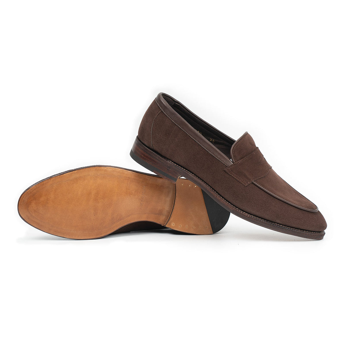 514270 - Brown Suede Penny Loafer - E