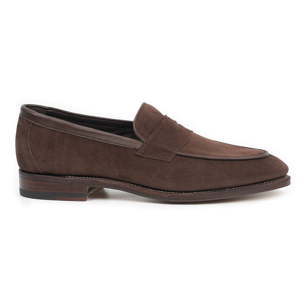 514270 - Brown Suede Penny Loafer - E