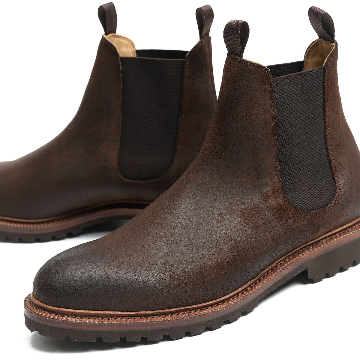 516054 - Rust Waxy Commander Chelsea Boot - E (Ultraflex System)