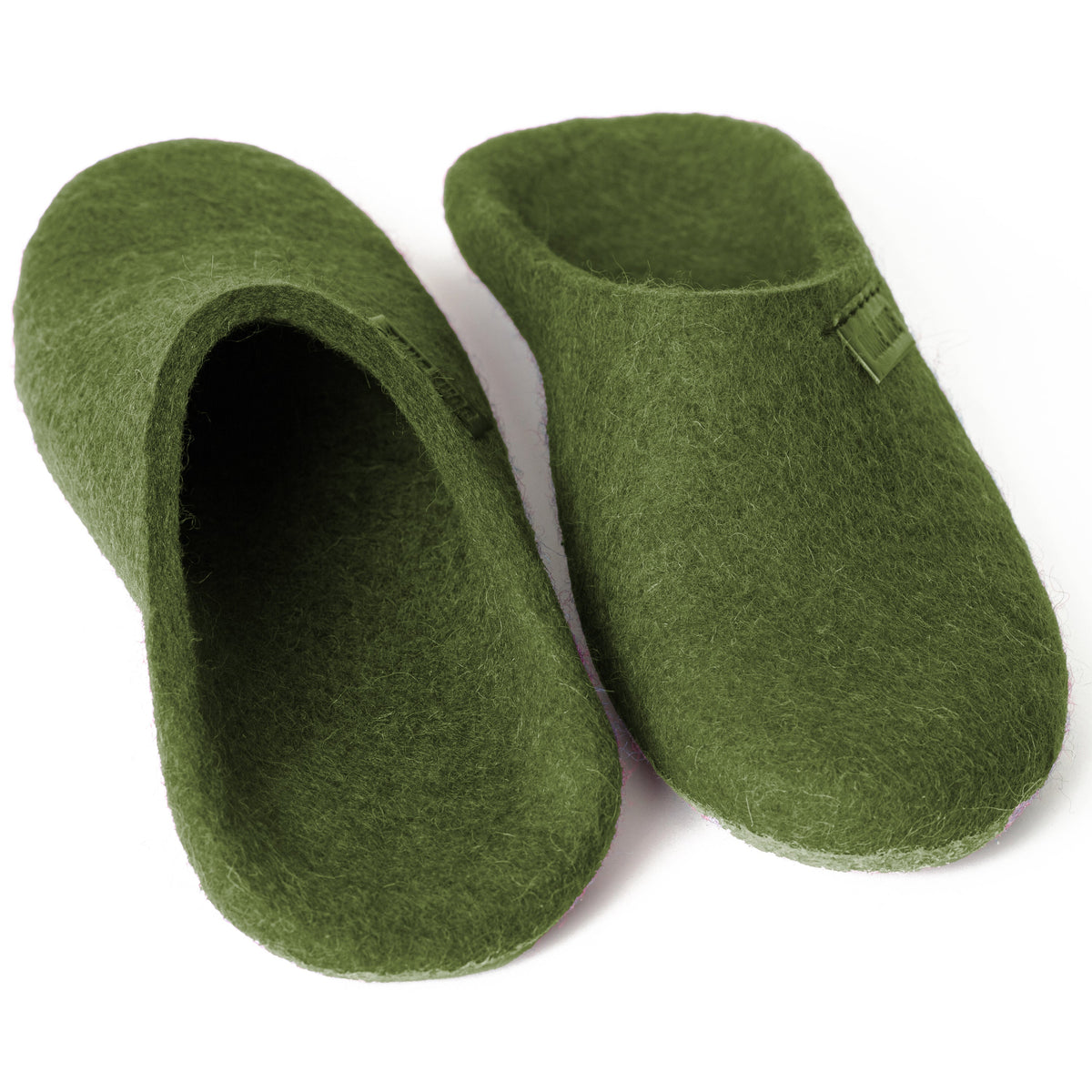 Men's Backless Wool Slippers - Blue Lagoon
