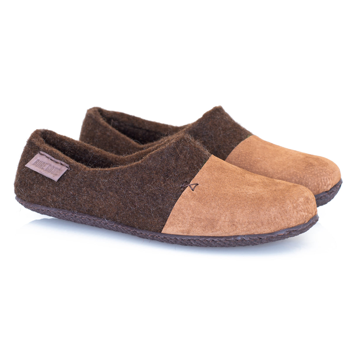 Men's Brown WOOCAPS Felted Wool Clogs