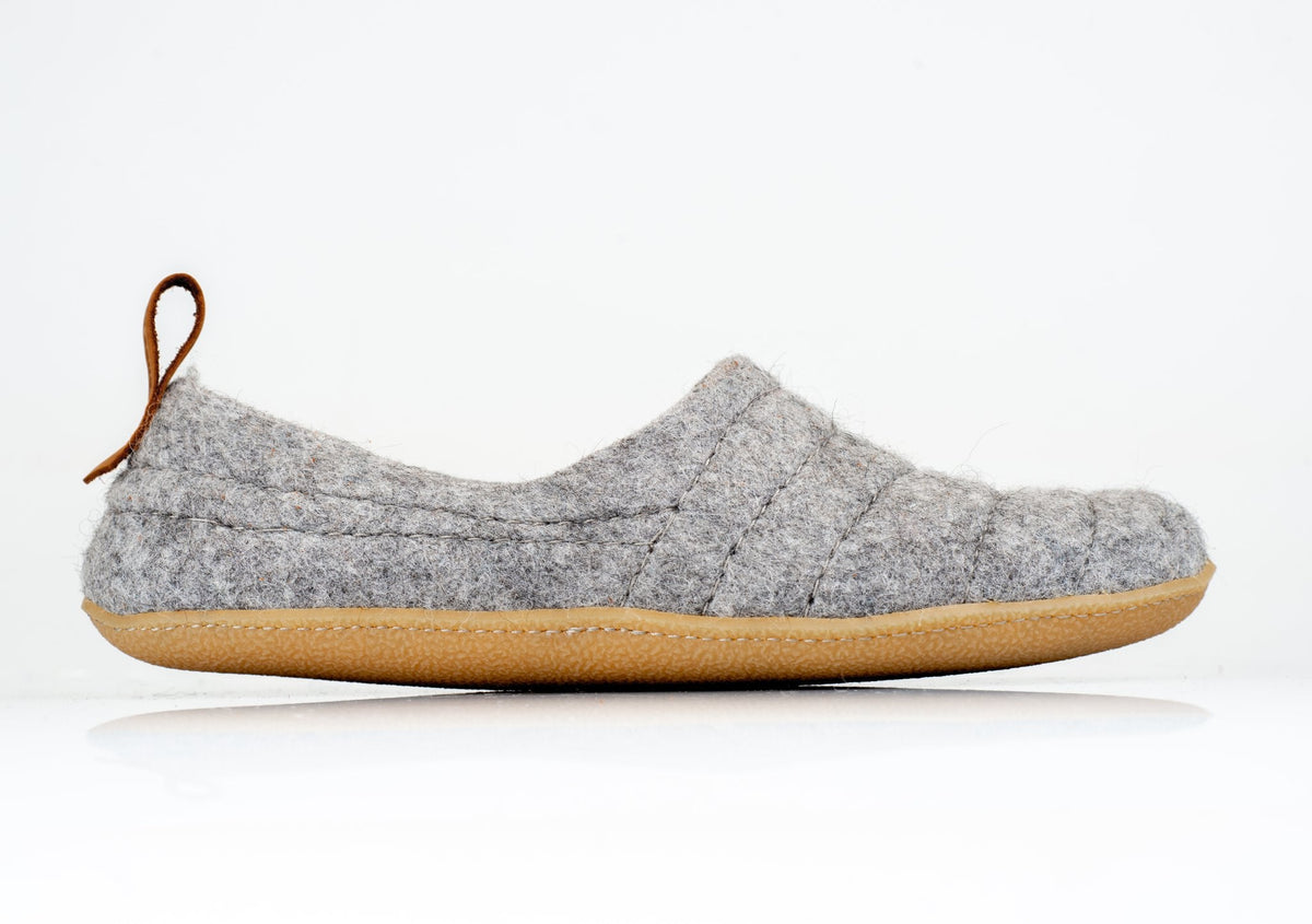 Women's Gray COCOON Wool Slippers