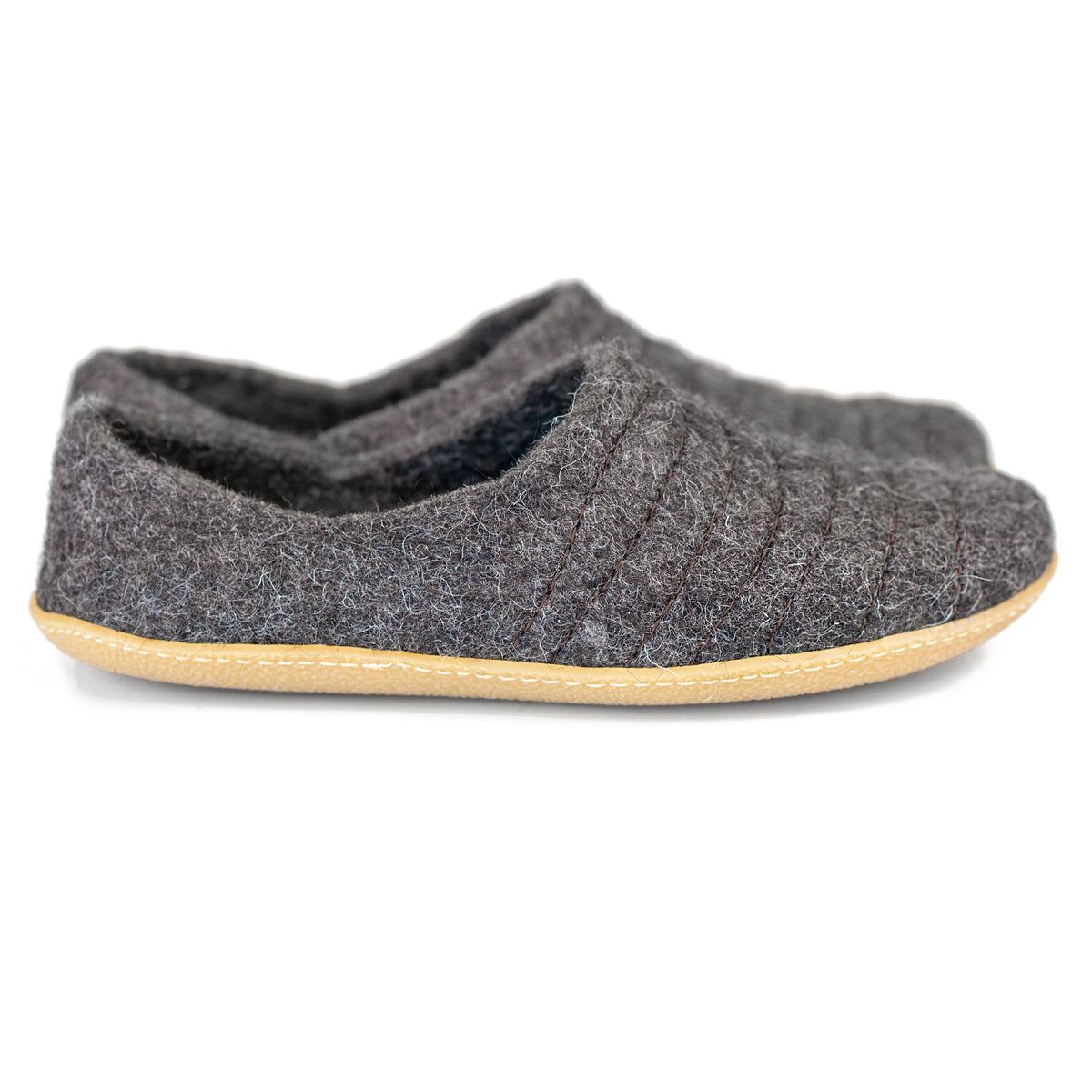 Women's Dark Grey COCOON Wool Clog Slippers