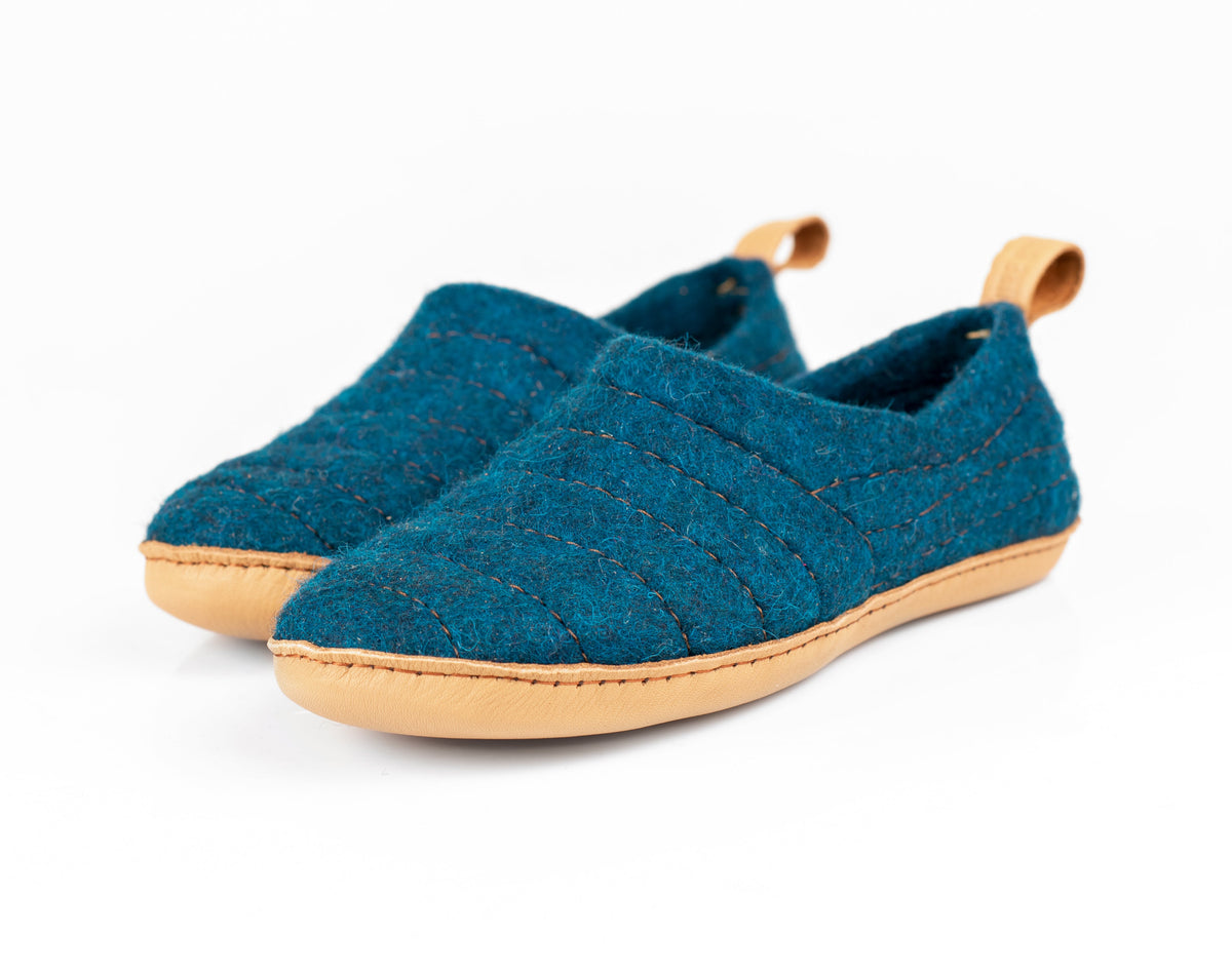 Dark Petrol COCOON Clog Slippers with Pull Loop