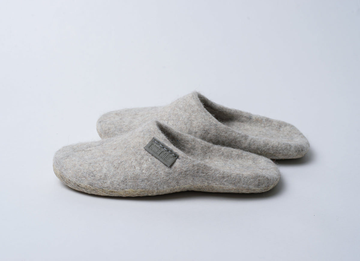 Women's Silk & Alpaca Backless Slippers