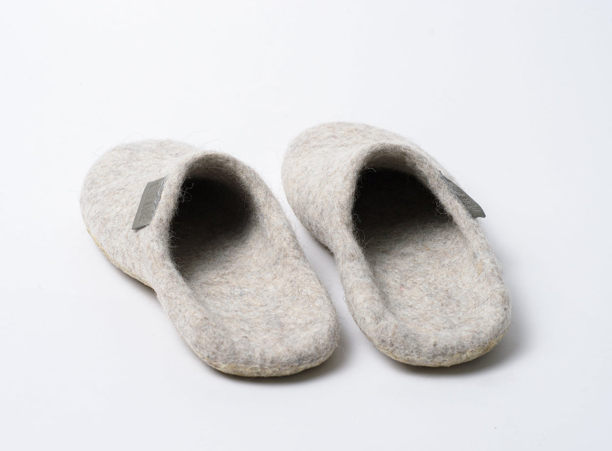 Women's Silk & Alpaca Backless Slippers