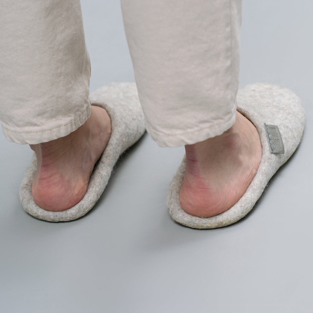 Women's Silk & Alpaca Backless Slippers