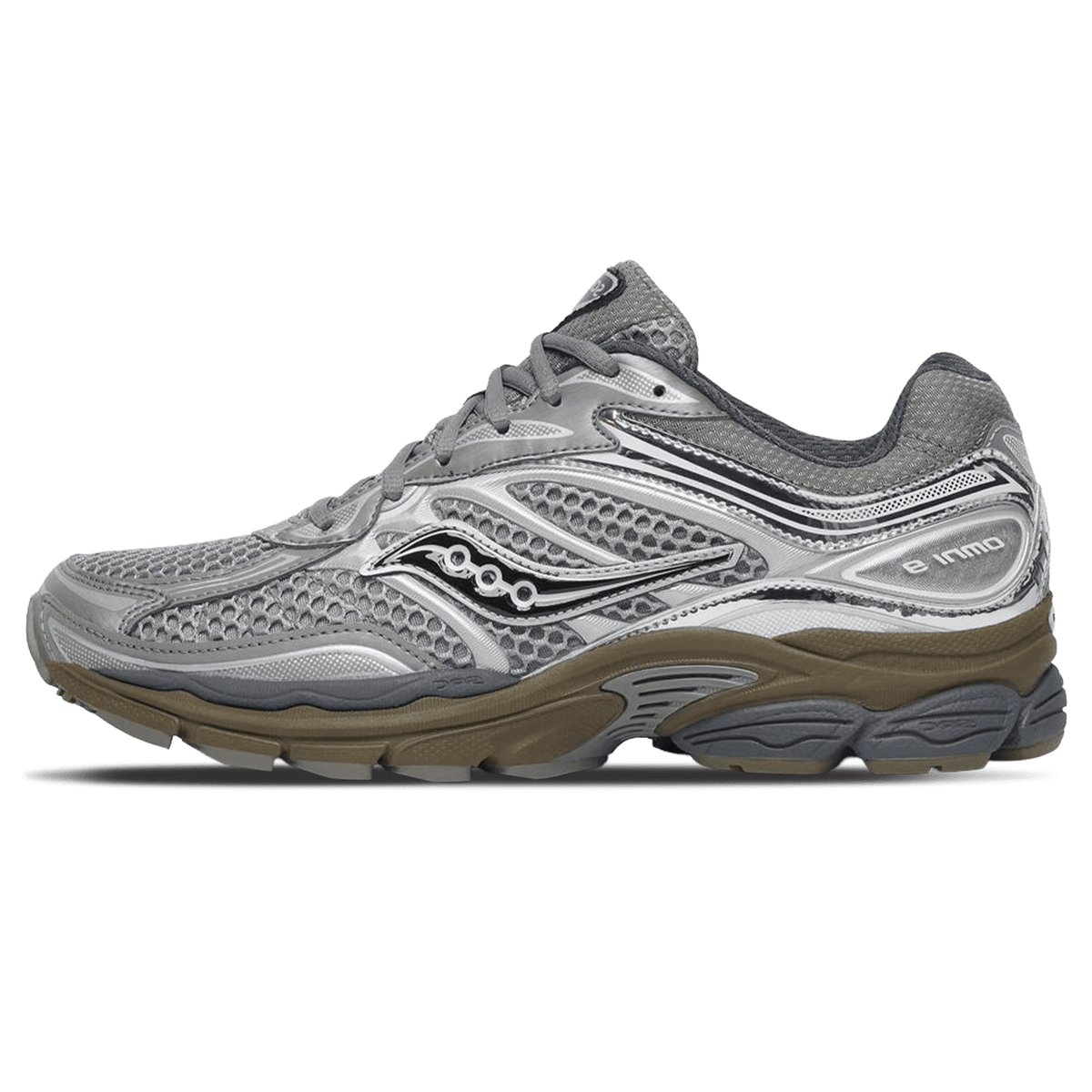 Saucony ProGrid Omni 9 Chrome – Debonair Silver Trainers
