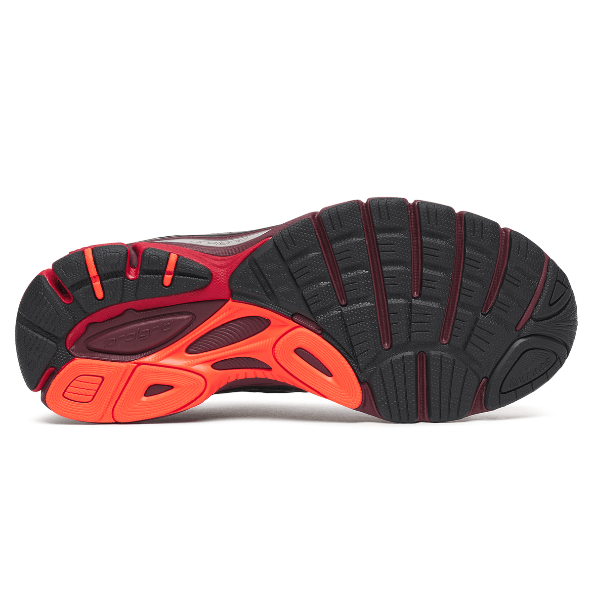 Saucony ProGrid Guide 7 – Silver Maroon Trainers