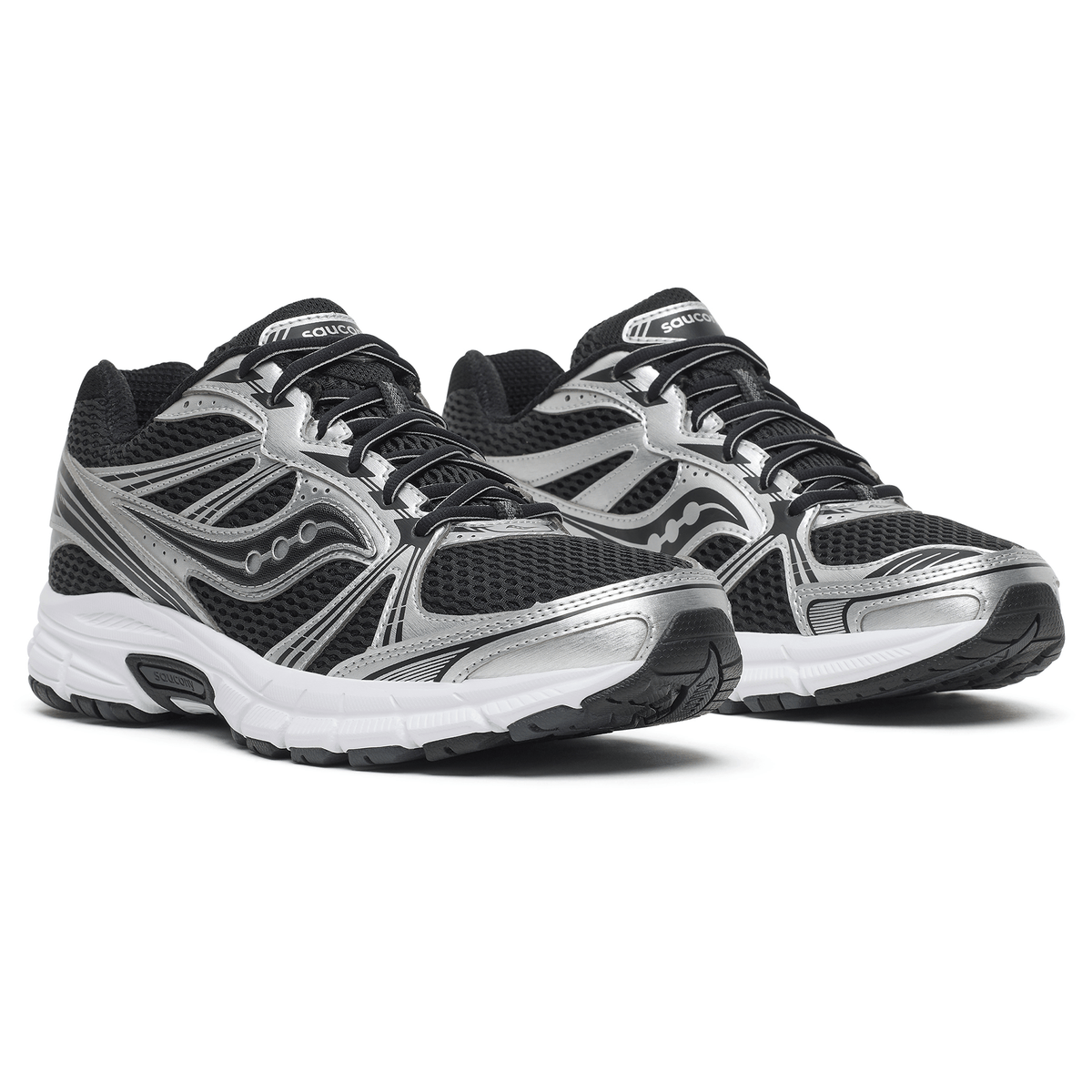 Saucony Grid Legacy – Silver Black Trainers