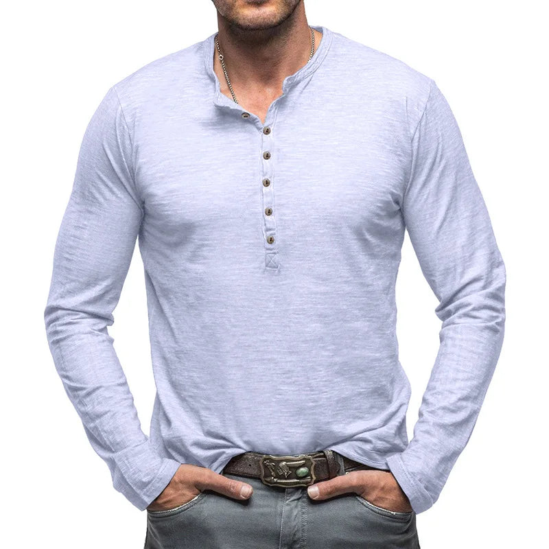 Optew Men’s Cotton Henley Shirt