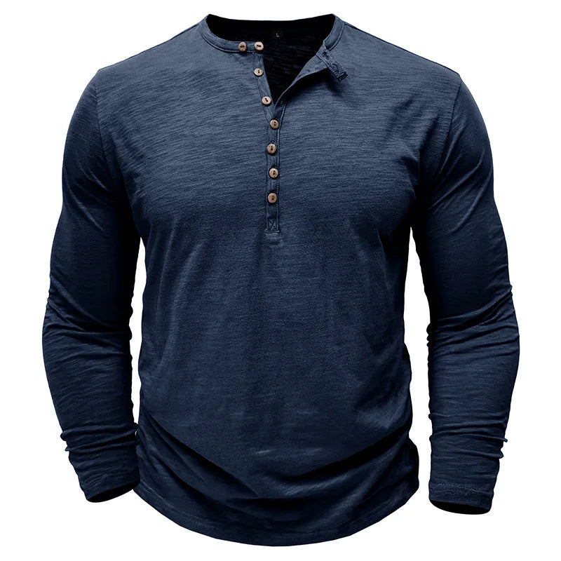 Optew Men’s Cotton Henley Shirt