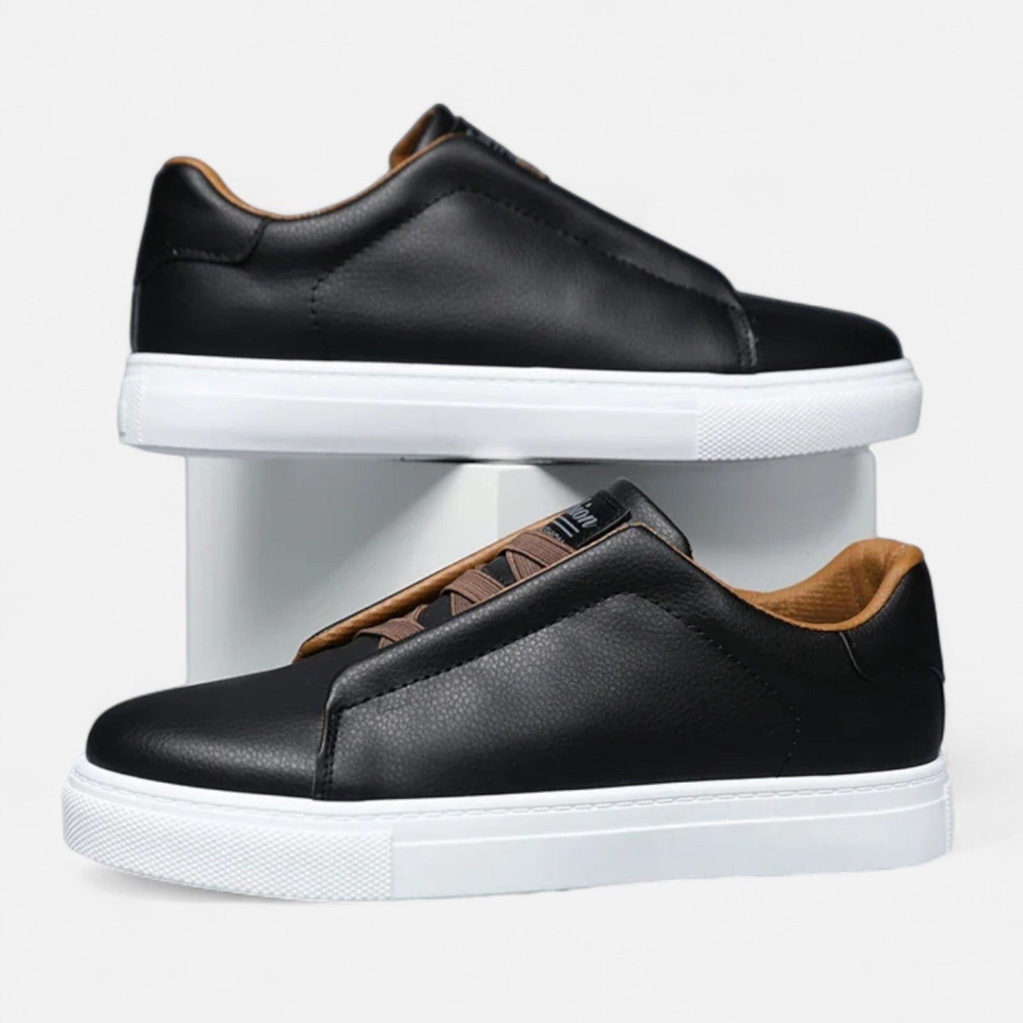 Optew Men’s Slip-On Leather Sneakers