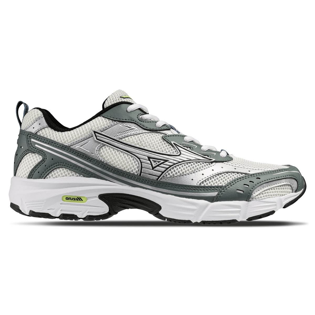 Mizuno MXR Sport – Snow White Silver Balsam Green Trainers