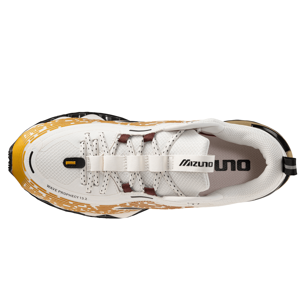 Mizuno Wave Prophecy 13.2 – Harvest Gold Black Snow White Trainers