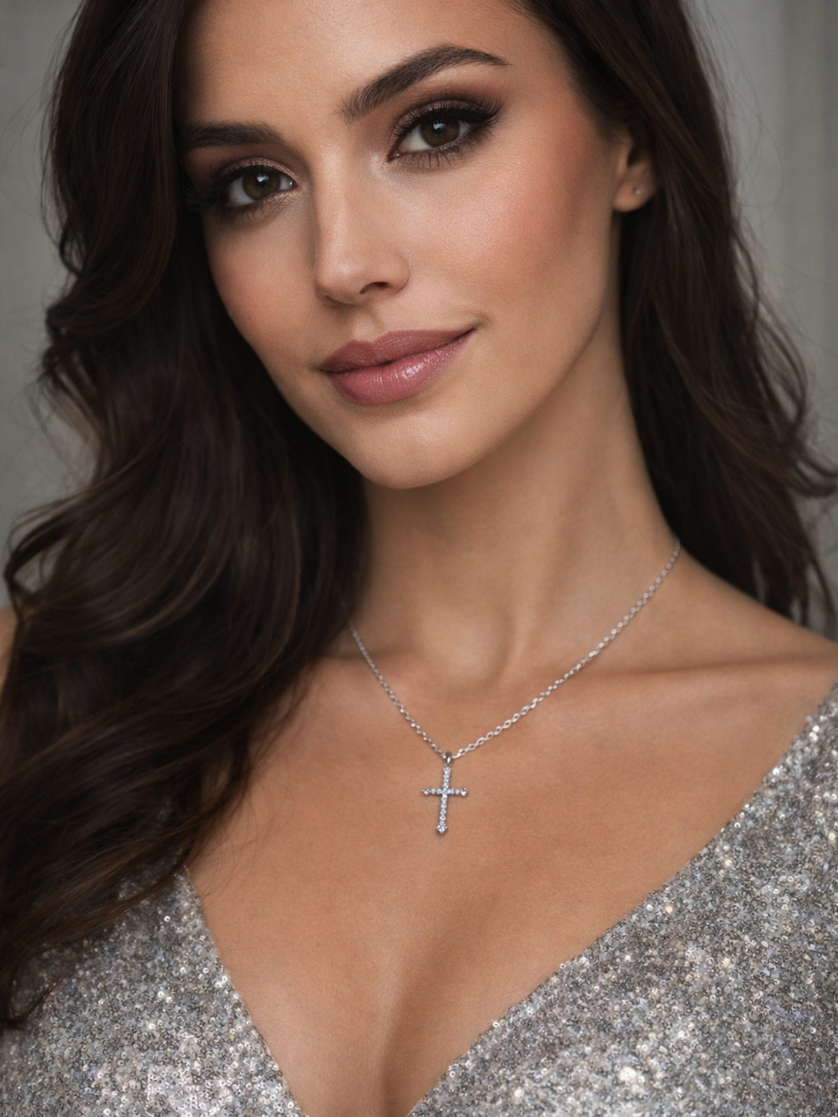 925 Sterling Silver Classic Cross Necklace