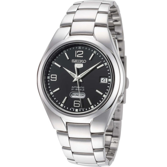 Seiko 5 Automatic Black Dial Stainless Steel Bracelet Men's Wristwatch SNK623K1