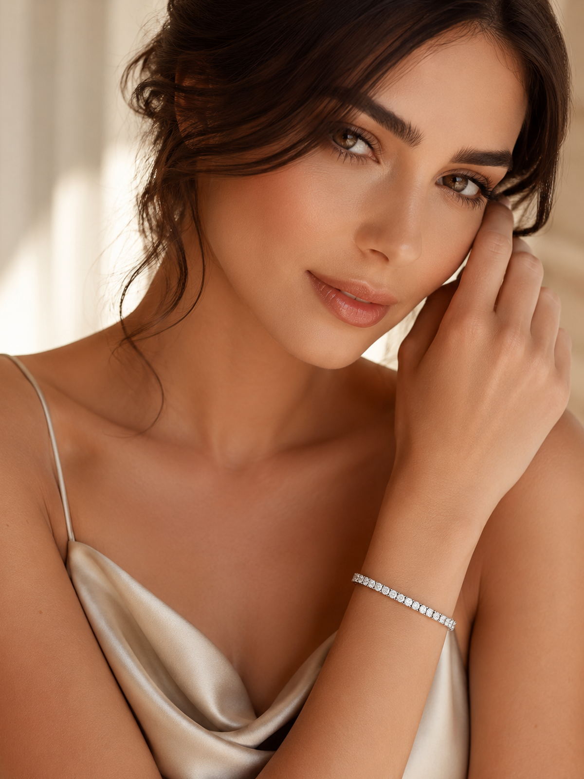 Sparkling Moissanite Tennis Bracelet, 5ct