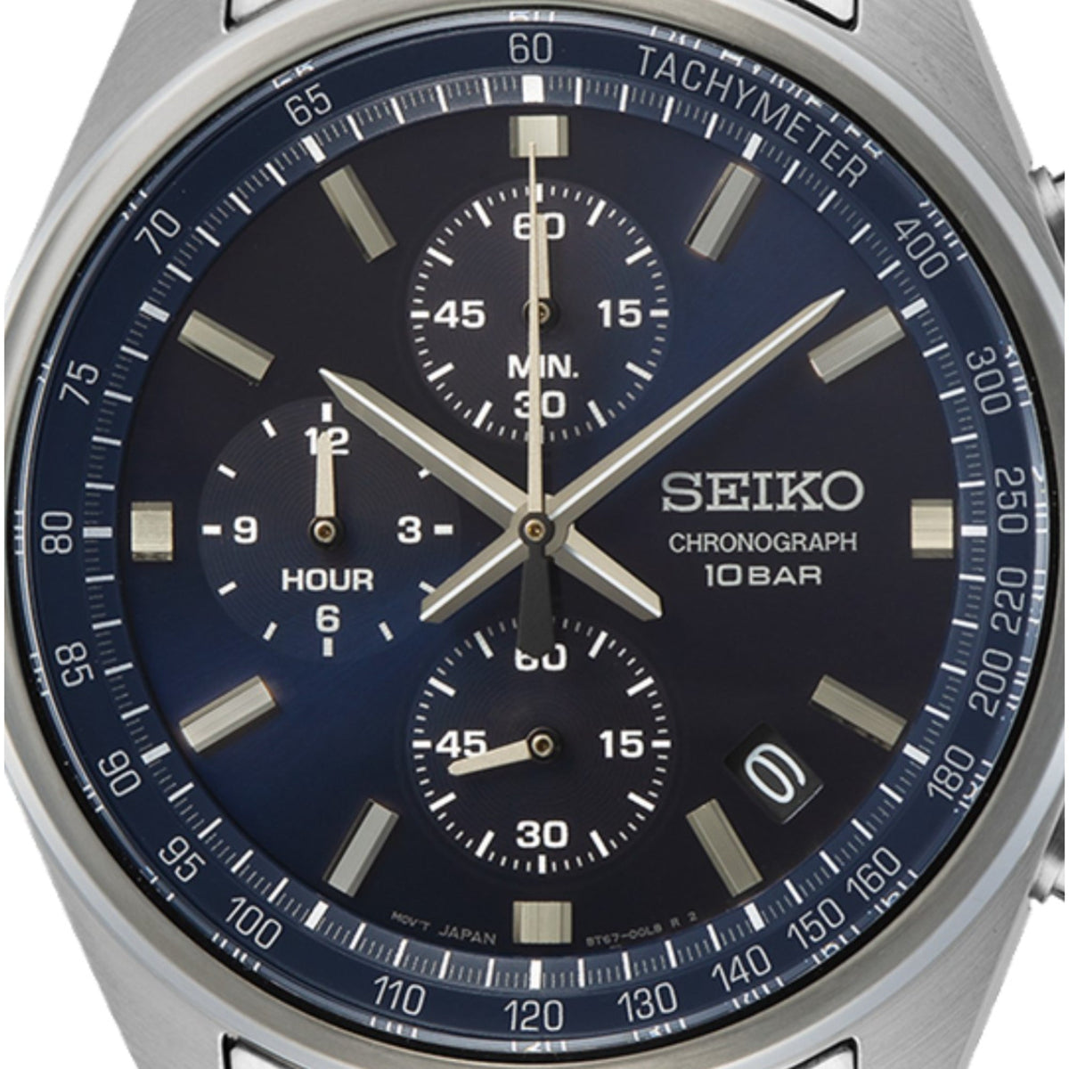 Seiko Essentials 41.5mm Chronograph Blue Dial Steel Men's Quartz Wristwatch SSB377P1