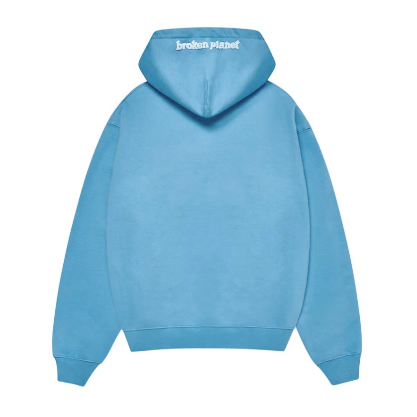 Broken Planet Zip-Up Hoodie - Light Blue