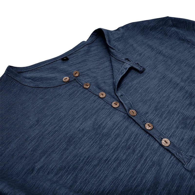 Optew Men’s Cotton Henley Shirt