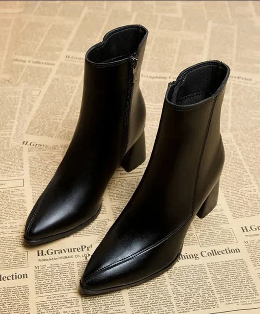 Optew Women's Everyday Pointed Toe Heeled Ankle Boots