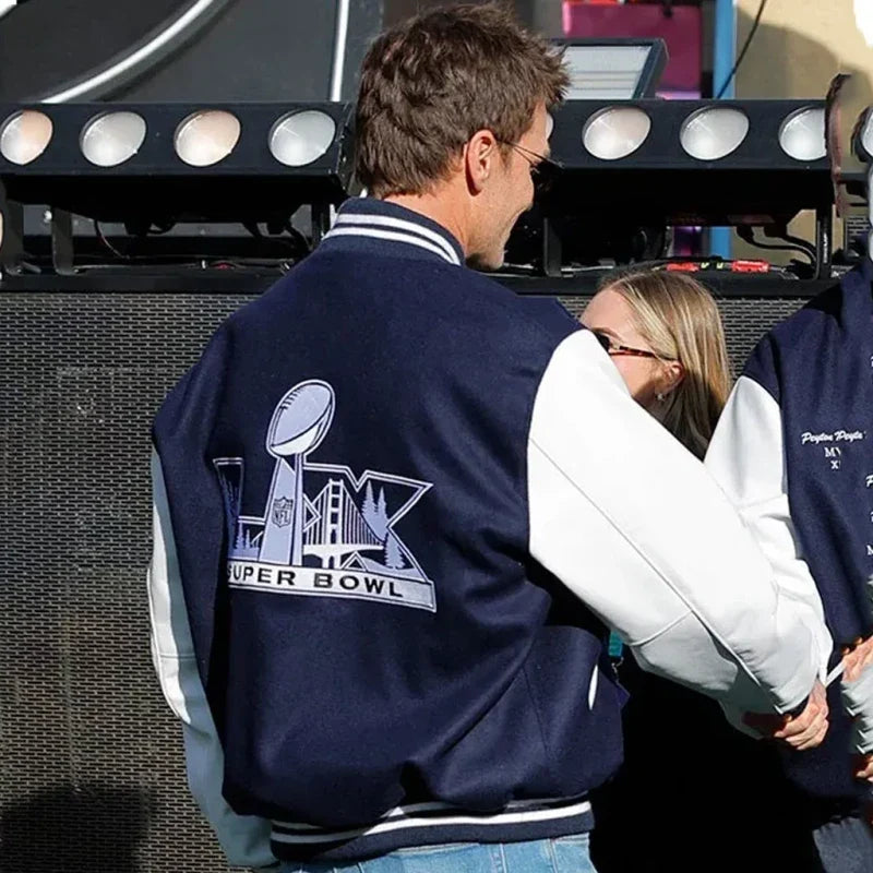 Super Bowl LX 2026 Tom Brady Letterman Varsity Jacket