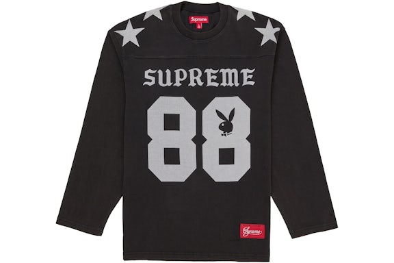 Supreme Playboy Long Sleeve Football Top - Black