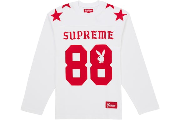 Supreme Playboy Long Sleeve Football Top - White