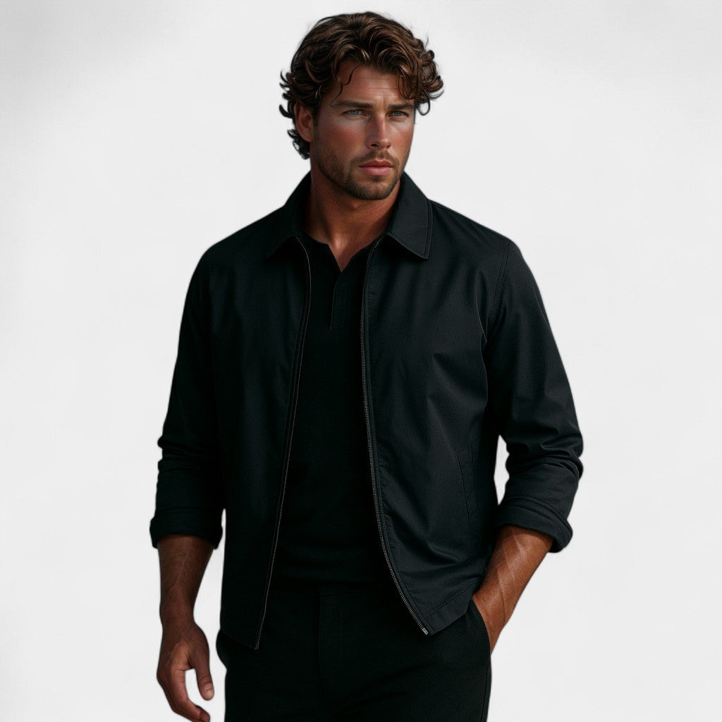 Men's Lightweight Nylon Windbreaker – Loose Straight Cut