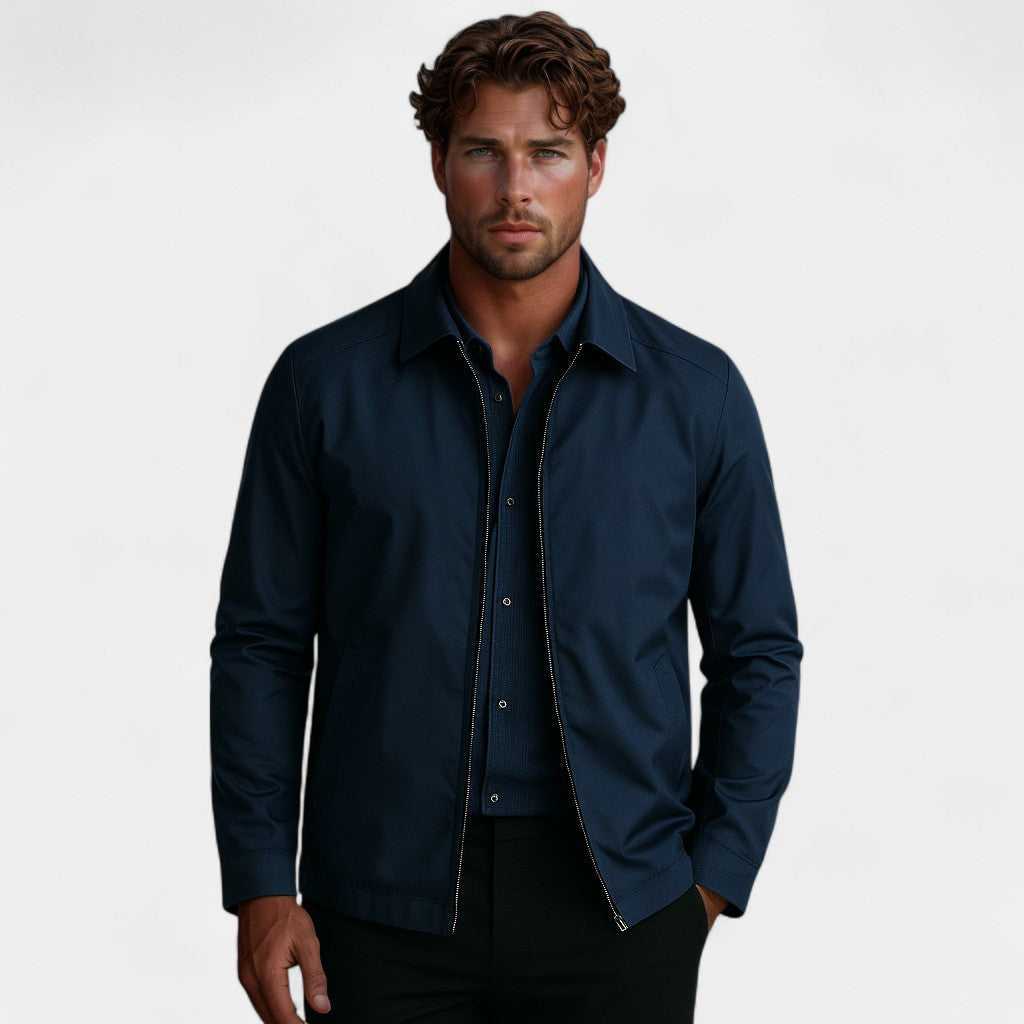 Men's Lightweight Nylon Windbreaker – Loose Straight Cut