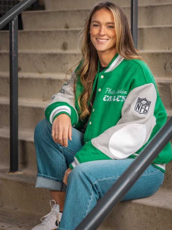 90s Eagles Wool Letterman Jacket