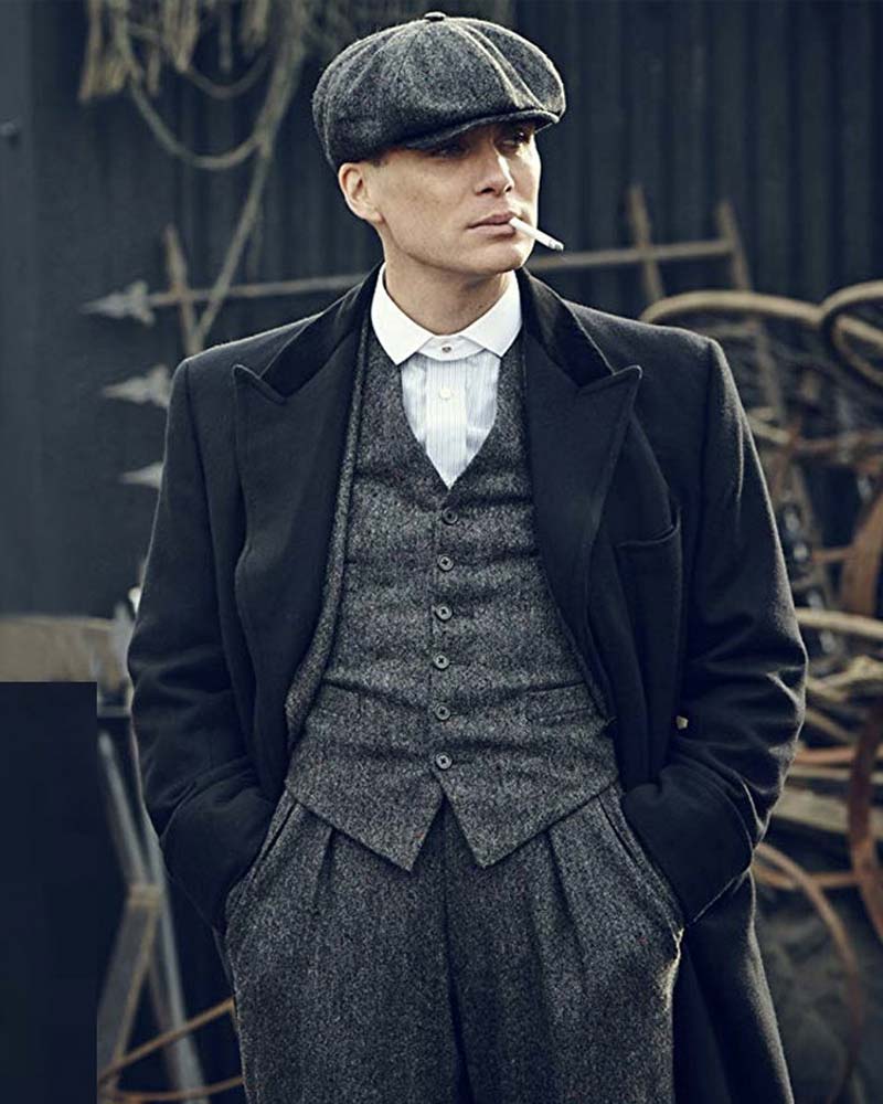 Thomas Shelby Peaky Blinders Black Wool Coat
