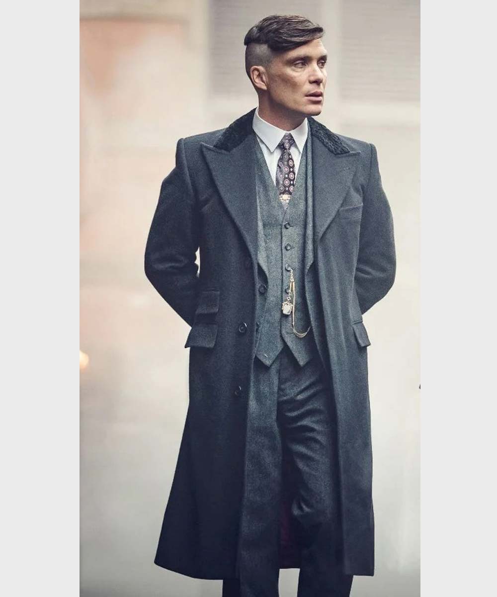Thomas Shelby Peaky Blinders Black Wool Coat