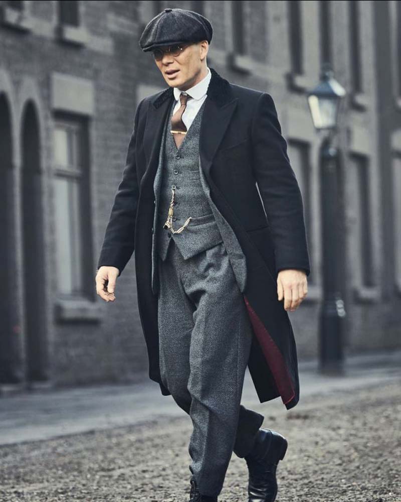Thomas Shelby Peaky Blinders Black Wool Coat