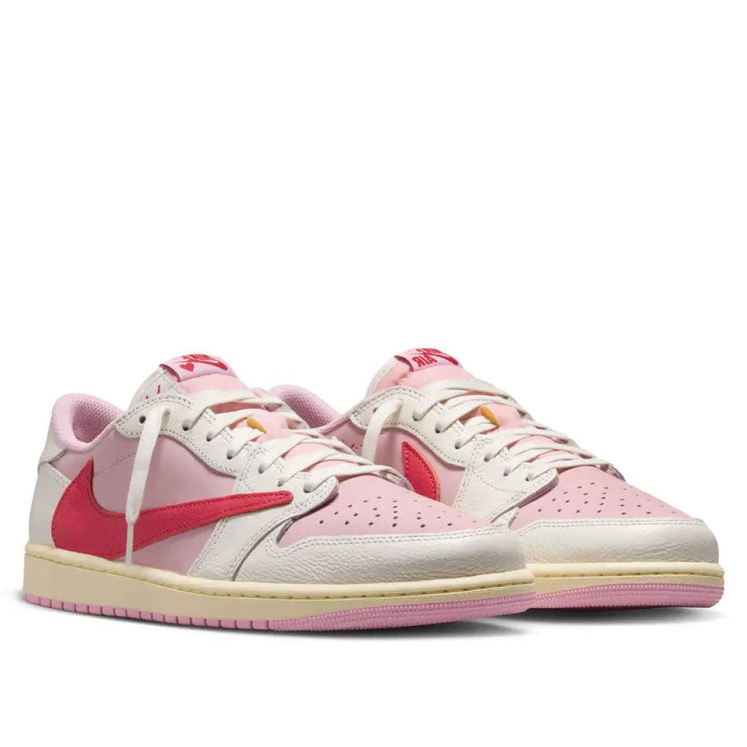 Travis Scott x Air Jordan 1 Low OG Sail Tropical Pink Sneakers