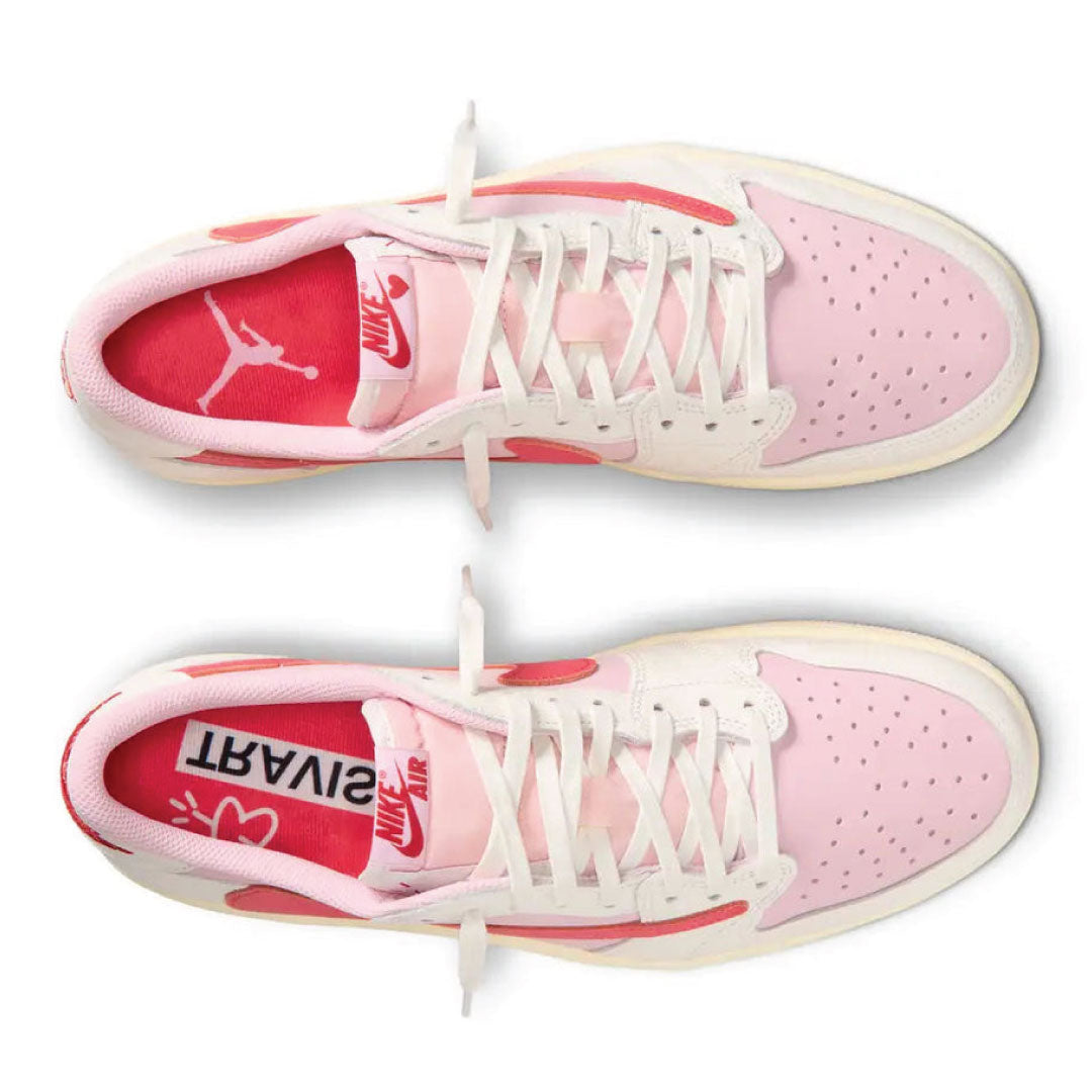 Travis Scott x Air Jordan 1 Low OG Sail Tropical Pink Sneakers