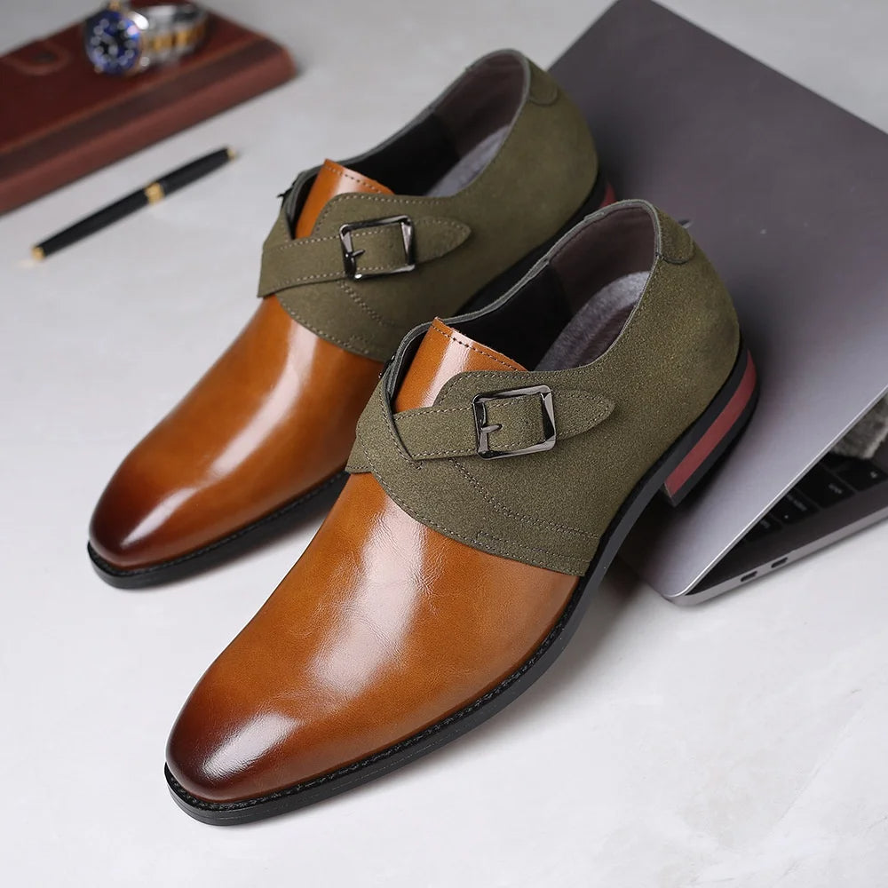 Optew Men’s Double Buckle Loafers