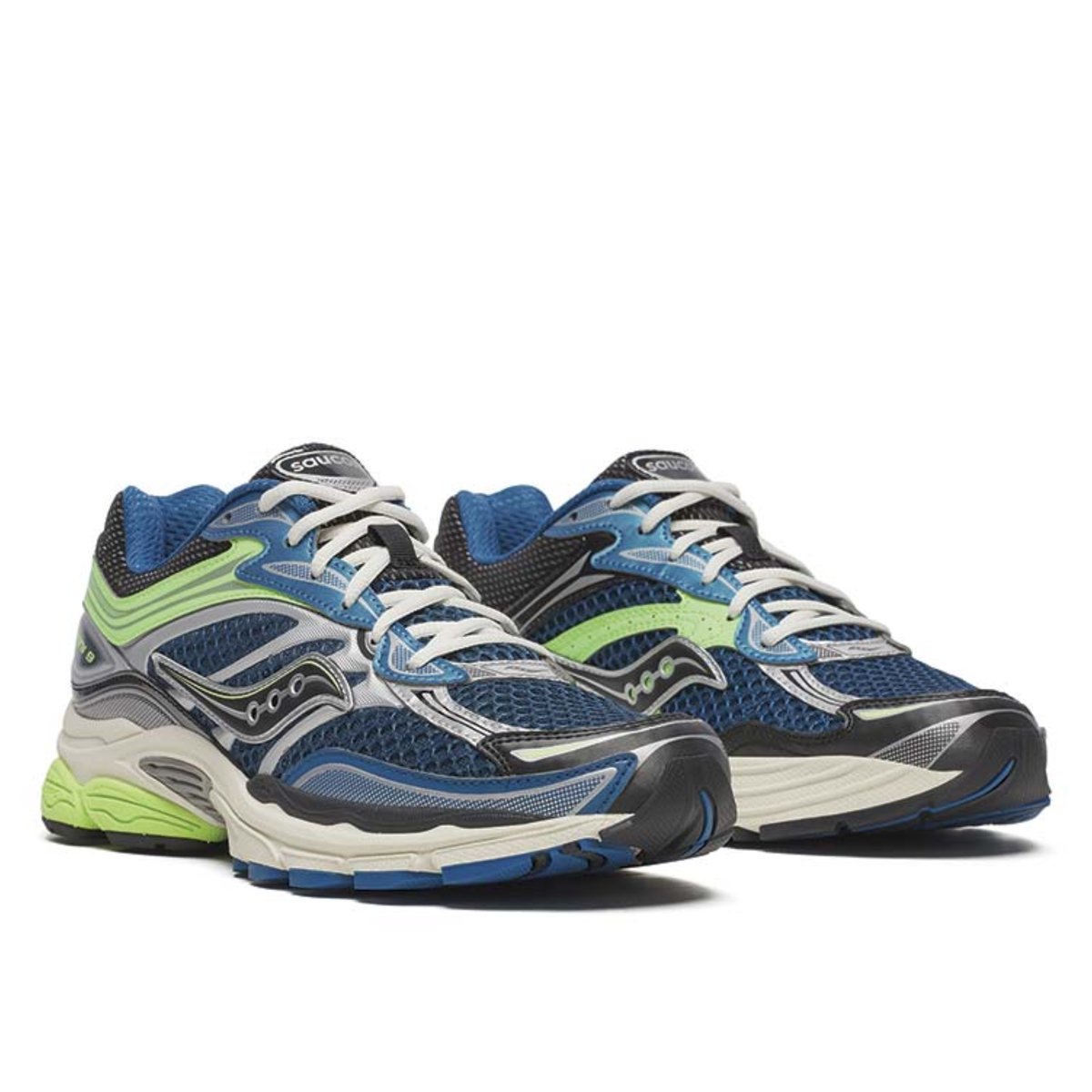 Saucony ProGrid Omni 9 Grey Slime Blue Sneakers
