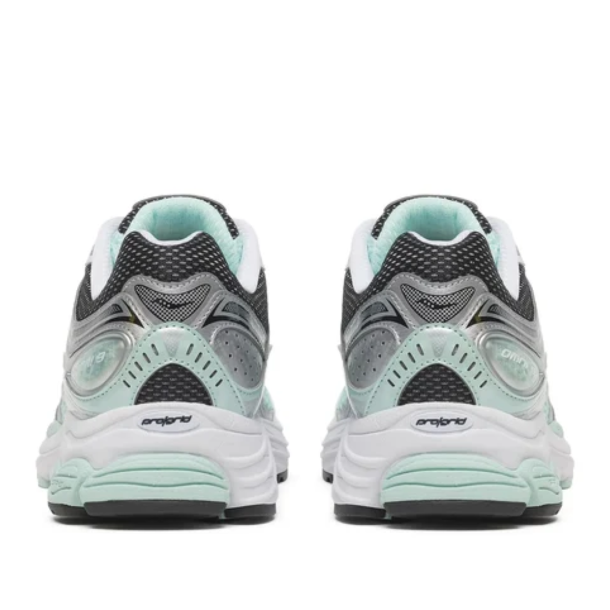 Saucony ProGrid Omni 9 Teal Metallic Silver Sneakers