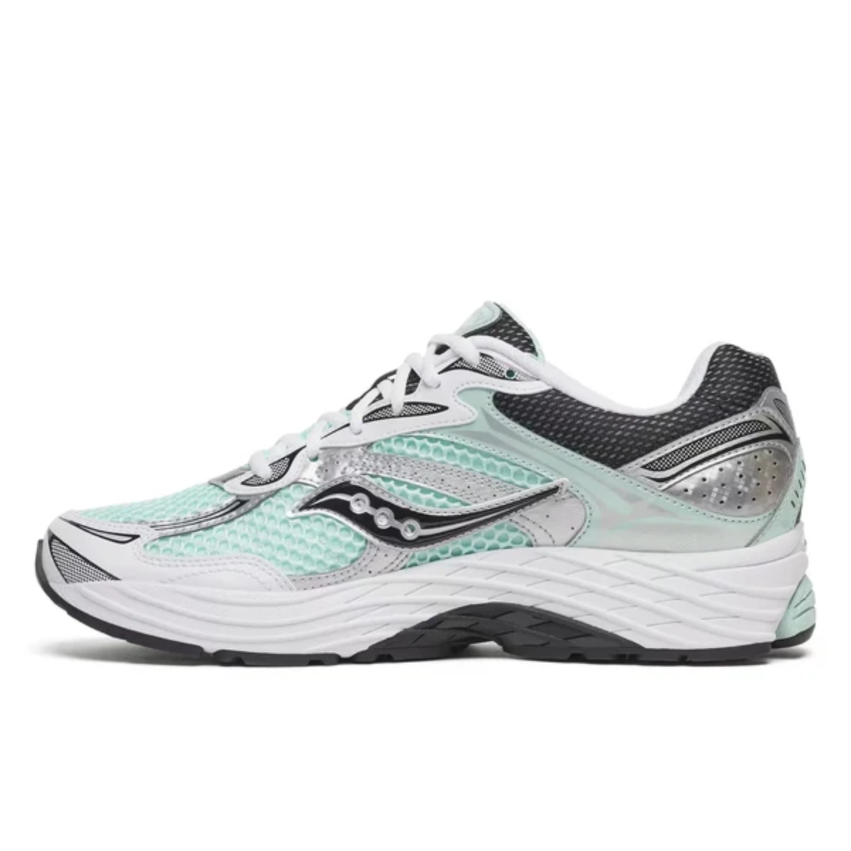 Saucony ProGrid Omni 9 Teal Metallic Silver Sneakers